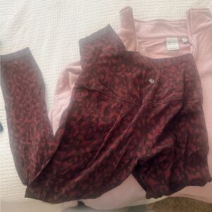 Pink and purple lululemon camo leggings